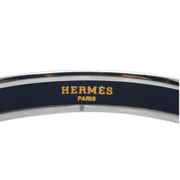 106. Hermes Caleche Blue Bangle - Picture 4 of 16